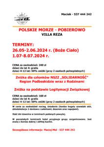 Biuro turystyczne „LEVEL” ma super ZNIŻKĘ dla członków Regionu Podbeskidzie NSZZ „Solidarność”