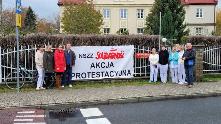 Akcja protestacyjna w Domu Pomocy Społecznej w Komorowicach