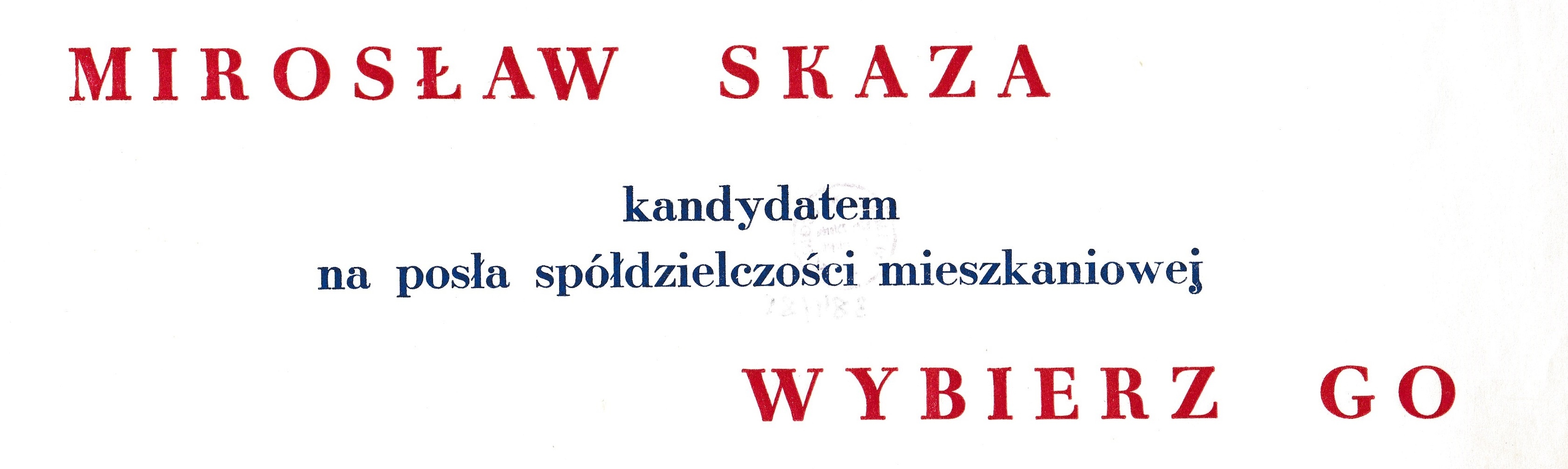 LBP 31 - Mirosław Skaza kandydatem na posła spółdzielczości mieszkaniowej