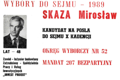 LBP 32 - Wybory do sejmu - 1989. Mirosław Skaza