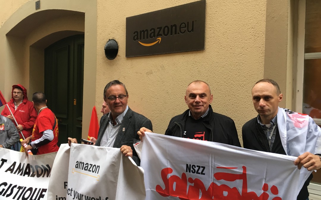 Bez dialogu w Amazon – pikieta w Luksemburgu