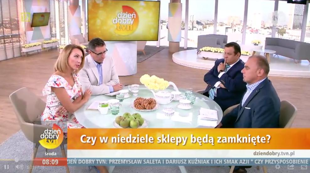 Ograniczenie handlu w niedziele – rozmowa w programie Dzień Dobry TVN oraz RzeczOPolityce