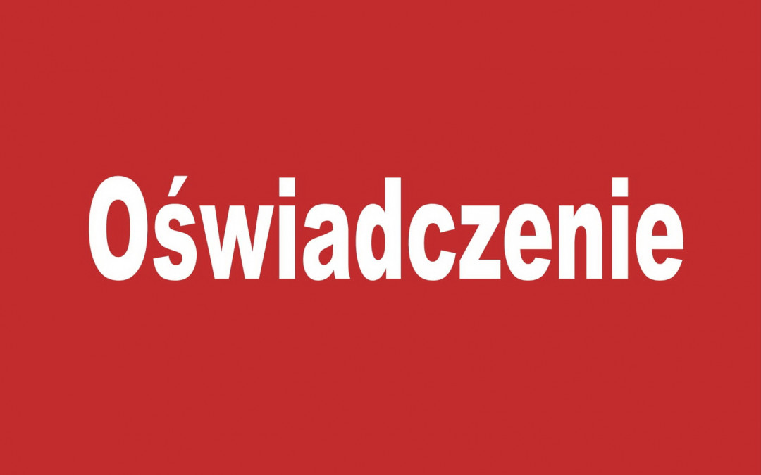 Oświadczenie