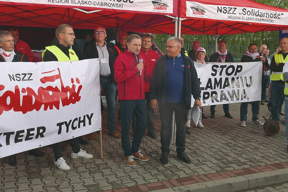 Pikieta w obronie lidera „Solidarności” w Nexteer