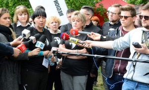 Miasteczko namiotowe przed ministerstwem