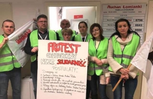 Solidarność Auchan rozpoczęła protest okupacyjny w hipermarkecie w podwarszawskich Łomiankach