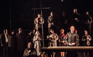 Kapłan z Okopów na deskach Morcinka w Zabrzu