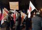 Protest przed siedzibą oddziału TVP Białystok